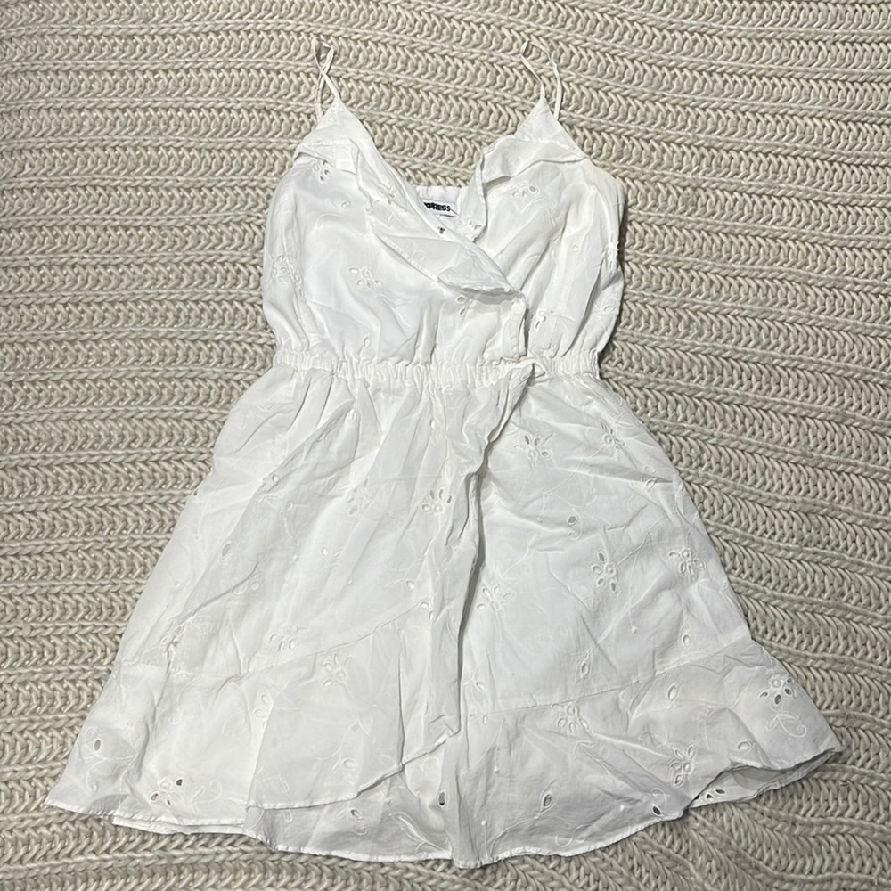 Express white summer mini dress for women